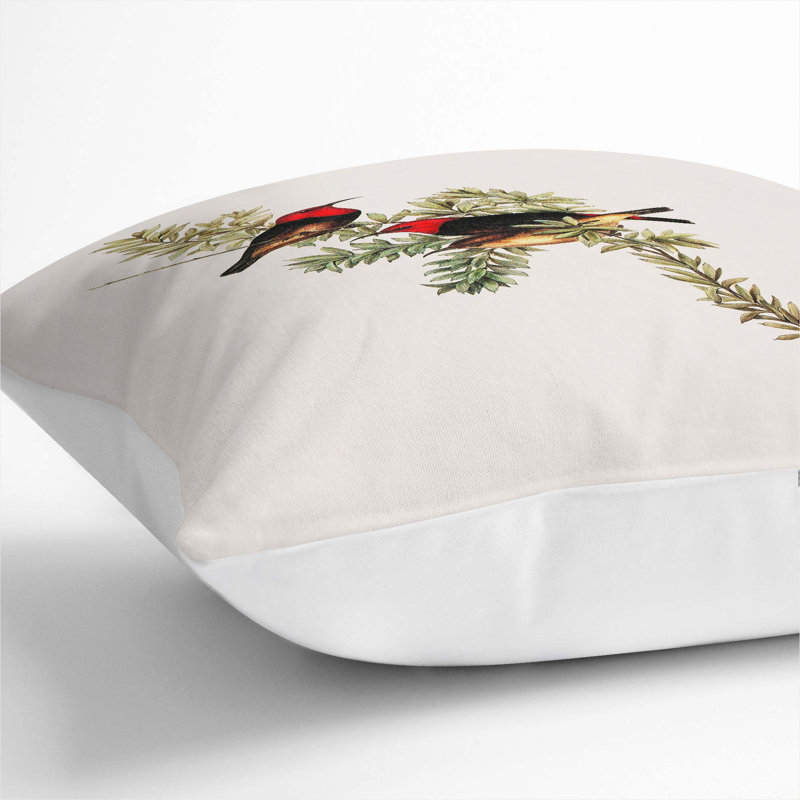 Square Throw Cushion, White, 40cm H x 40cm W x 15cm D