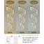 Lustre moderne en cristal avec 28 lumières DEL, hauteur réglable, intensité variable, plafonnier encastré pour vestibule, vestibule, salon