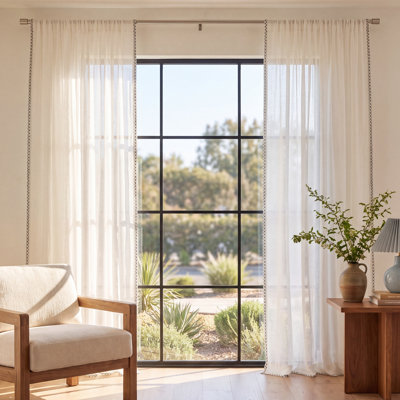 Stefan Linen Sheer Single Curtain Panel