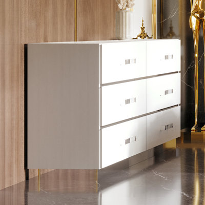 Commodes horizontales en bois Alyviah, blanc