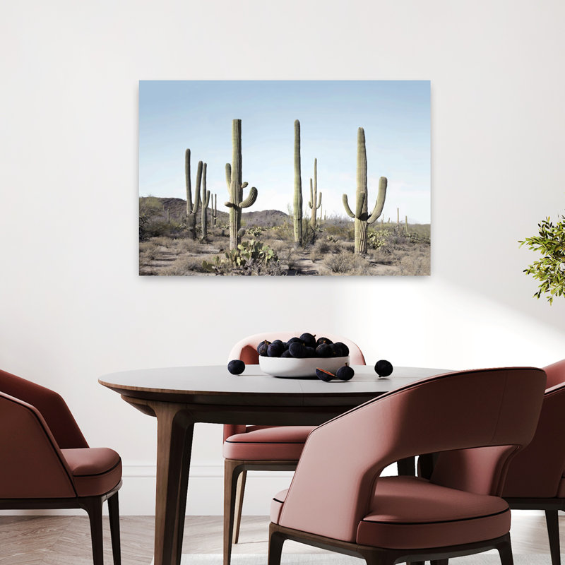 Cactus Land, art mural contemporain, 24" H x 36" W