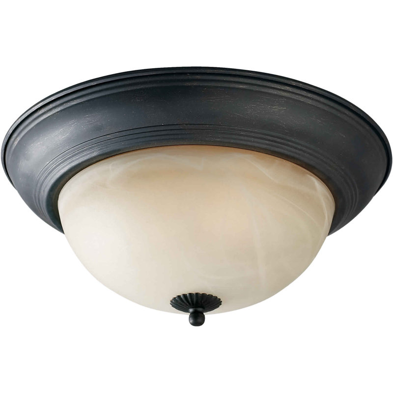 Vigna Glass Flush Mount, Bordeaux