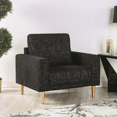Fauteuil d'appoint rembourré de style contemporain