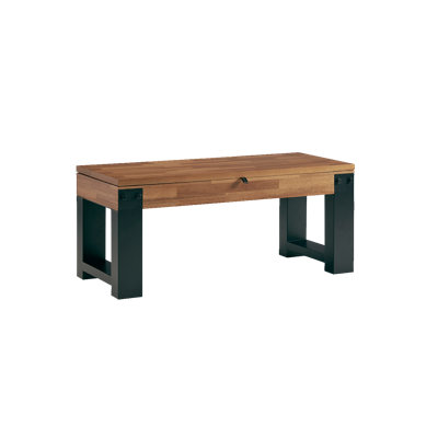 American Heritage Knoxville Storage Bench – Solid Wood with Flip-Top Hidden Storage, Seats 2, Brown Finish