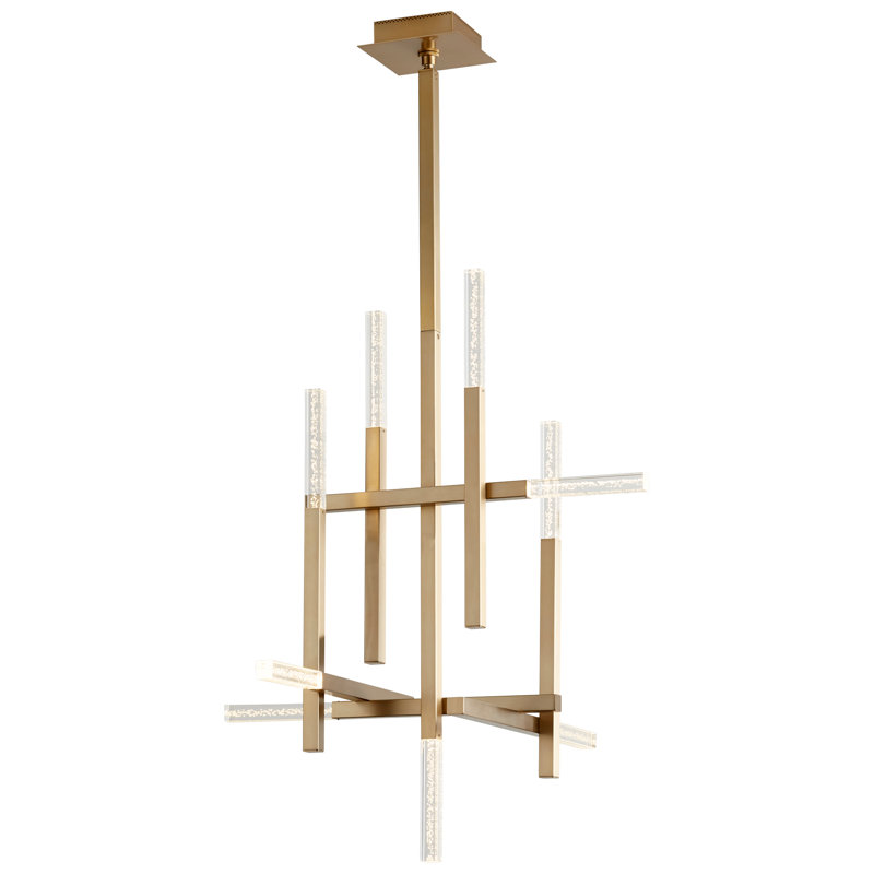 Provence 13 - Light Dimmable LED Modern Linear Chandelier, Aged Brass