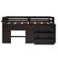 Lit mezzanine simple avec tablette de finition et collection d'armoires - Taille solide et pratique pour maximiser l'espace-1401287268