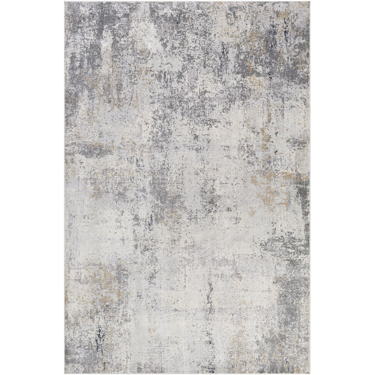 Badillo Abstract Charcoal/Light Grey Area Rug