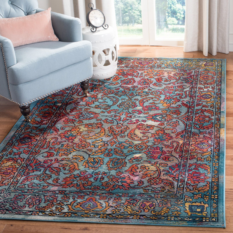 Floral Area Rug, Rectangle 201 x 279cm