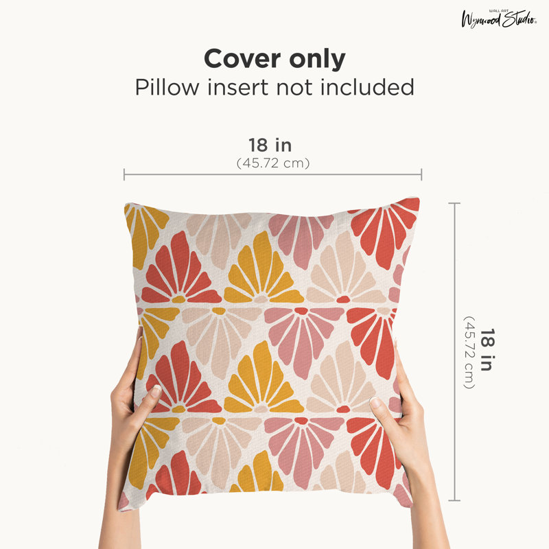 Housse de coussin floral en polyester