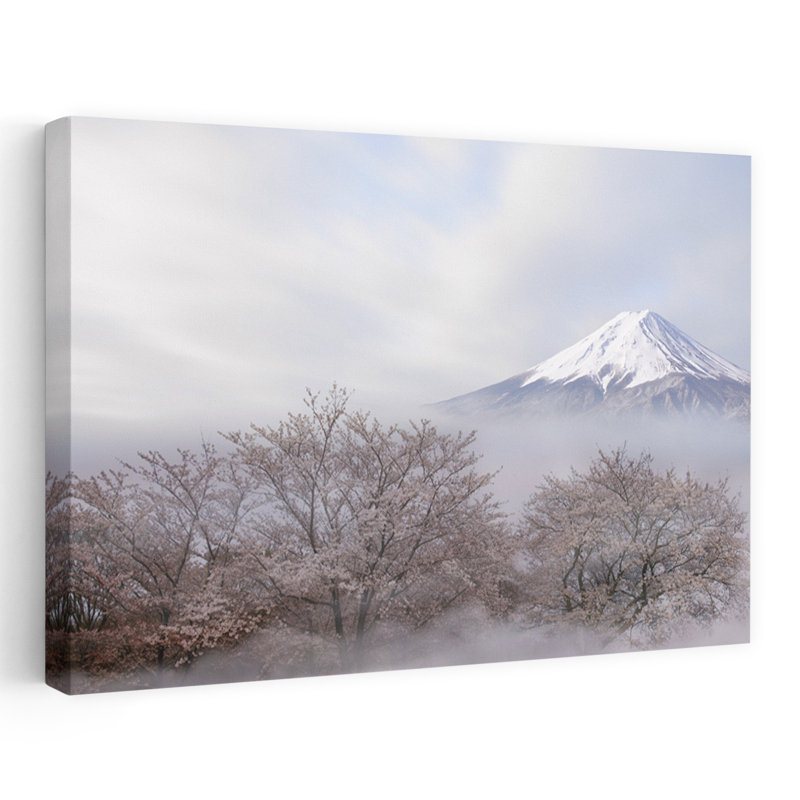 Dashiell Contemporary Art Abstract Contemporary Cherry Tree Flower Landscape Wall Art - Wrapped Canvas Print