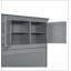Queen Size Murphy Bed Wall Bed With Cabinets,Grey-359348509