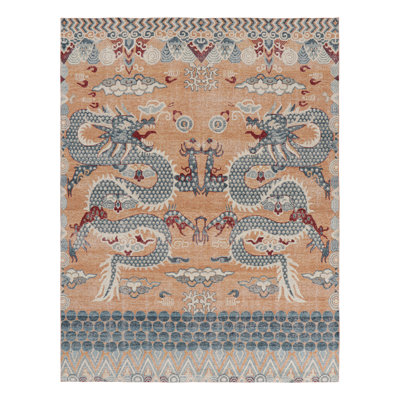 Distressed Homage Animal Print Area Rug