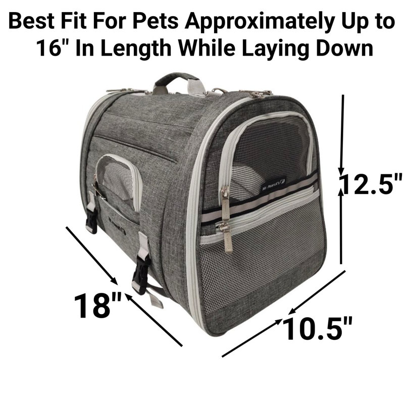 Caisse pour animaux approuvée avec sac à dos convertible Monterey