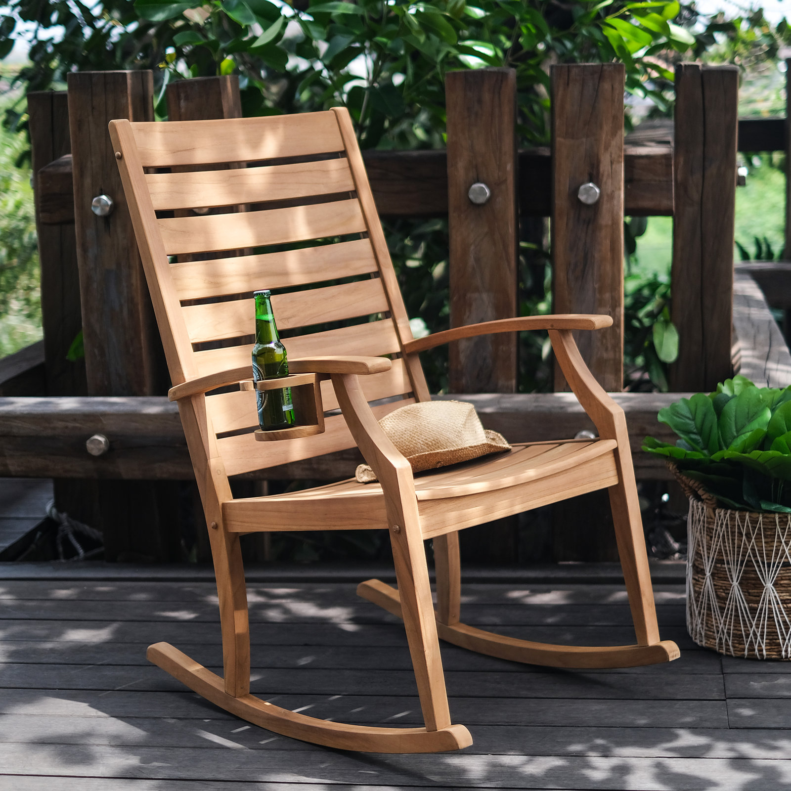 Cairnbrook Teak Patio Rocking Chair