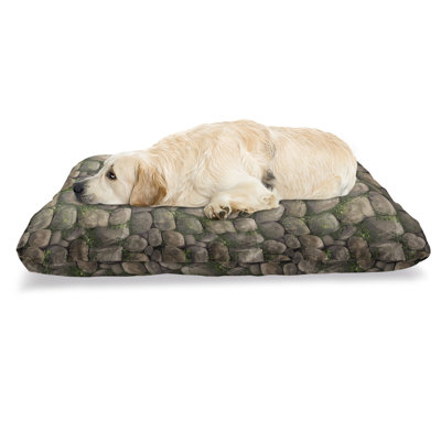Lit pour animal de compagnie Ambesonne, pierres recouvertes de Moss Rock