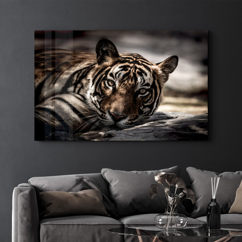 Peinture murale élégante en verre trempé 18,1 po x 28,3 po | 100% verre trempé, épaisseur: 0,16 pouce | Imprimé UV pour des couleurs éclatantes et une durabilité | Parfait pour la décoration intérieure et l'esthétique moderne