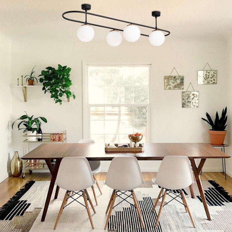 Gallup 4-Light 124cm Semi Flush Mount