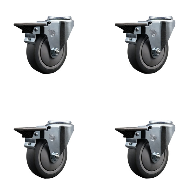 Roulettes pivotantes en caoutchouc Thermo