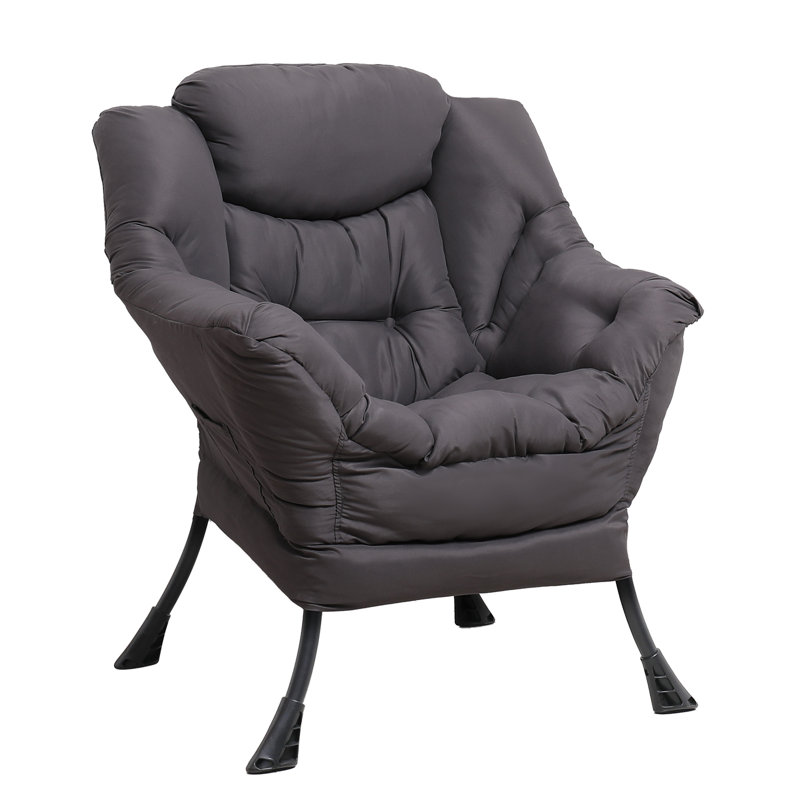 Flâneuse capitonnée de 80,01 cm de large., Velours gris