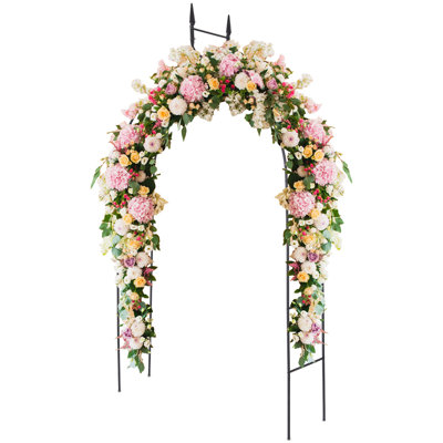 Mercier 140cm W x 38cm D Iron Arbour in Black