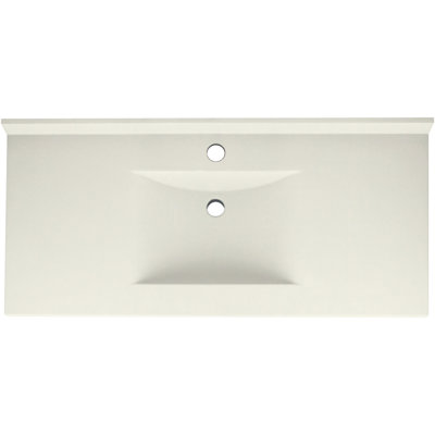 Plateau de meuble-lavabo simple 43 po Contour