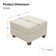 Chenille Storage Ottoman, Footstool Module Part for Chenille Sectional Sofa