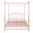 Queen Size Metal Canopy Bed Frame-1816912579