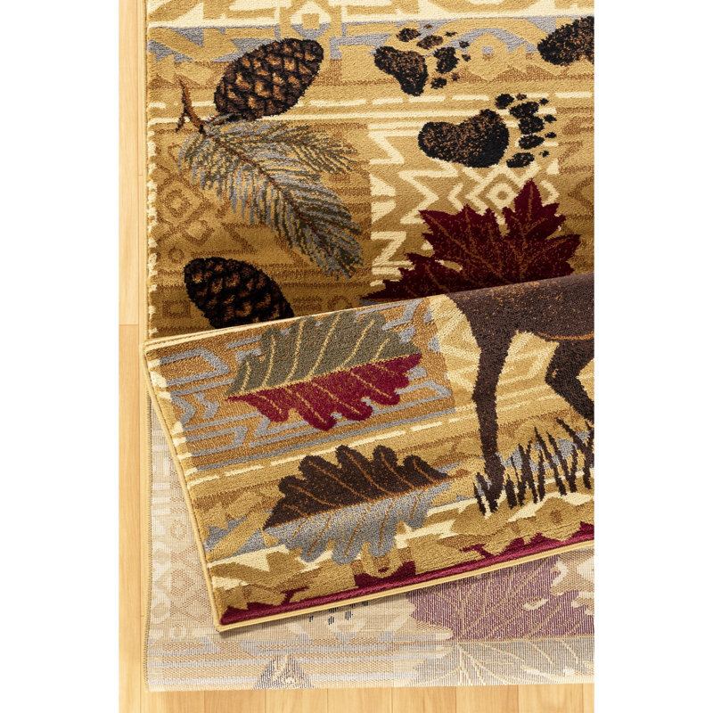 Tapis beige en polypropylène 2 x 3, attrait rustique, teinté, pour un intérieur douillet 2 pi x 3 pi tapis, beige, rehausse
