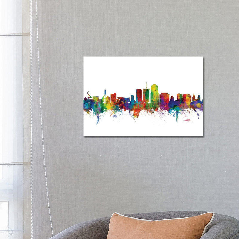 Tucson, Arizona Skyline by Michael Tompsett - 1 Piece Wrapped Canvas Wall Art, 66.04 cm H x 45.72 cm W x 3.175 cm D