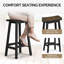 28,7 po Ensemble de 2 tabourets de bar en bois massif-373606145