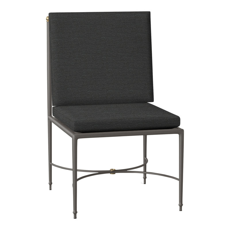 Roma Patio Chair with Cushions, No Welt, Perigold Ishi Anthracite