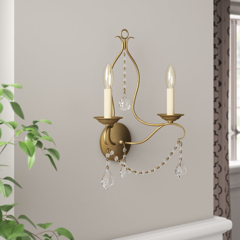 Abdel-Rahman Steel Flush Mounted Sconce, Antique Gold Leaf