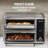 PowerXL SmartSynx Dual Door Oven, 8 Quick-Touch Cooking Presets including Air Fry, Toast, Bake & Broil, Large Capacity, Cooks 2 Foods Simultaneously.