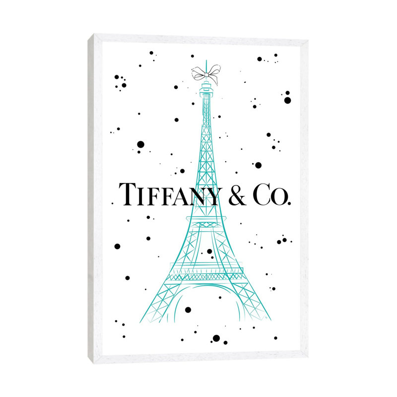 Tiffanys In Paris by Martina Pavlova - Print on Canvas, White Framed, 101.6 cm H x 66.04 cm W