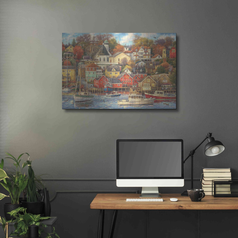 «Good Times Harbor» par Chuck Pinson, H 24 po x l 36 po