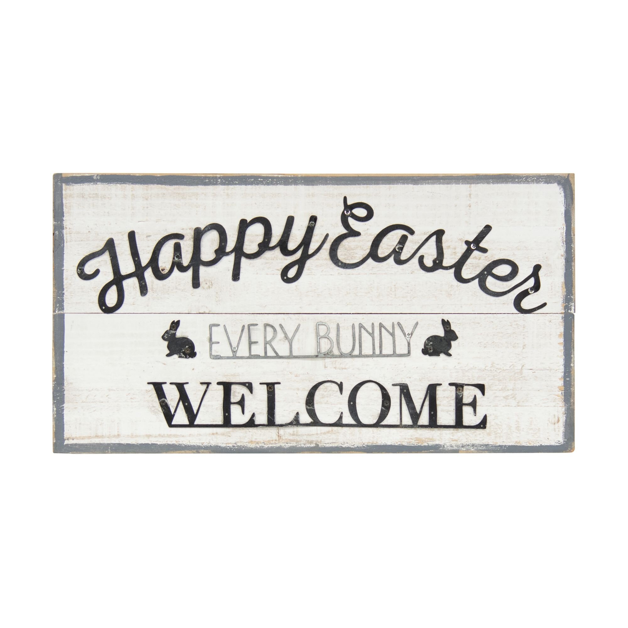 The Holiday Aisle® Every Bunny Welcome Easter Sign | Wayfair