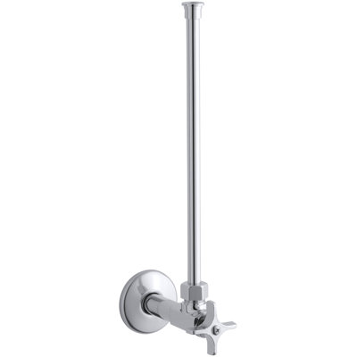 1/2-In NPT Angle Supply With Stop With Cross Handle And Annealed Vertical Tube