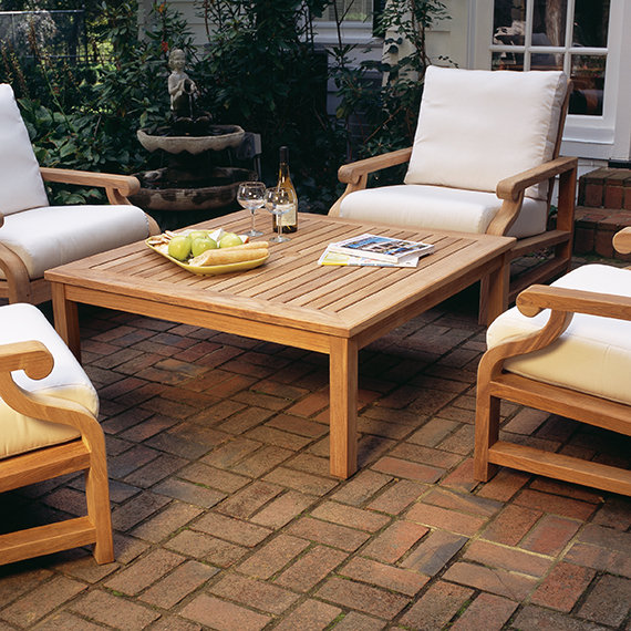 Classic Outdoor Square Teak Coffee Table