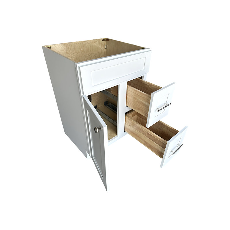 Base de meuble-lavabo simple 24 po seulement, Blanc