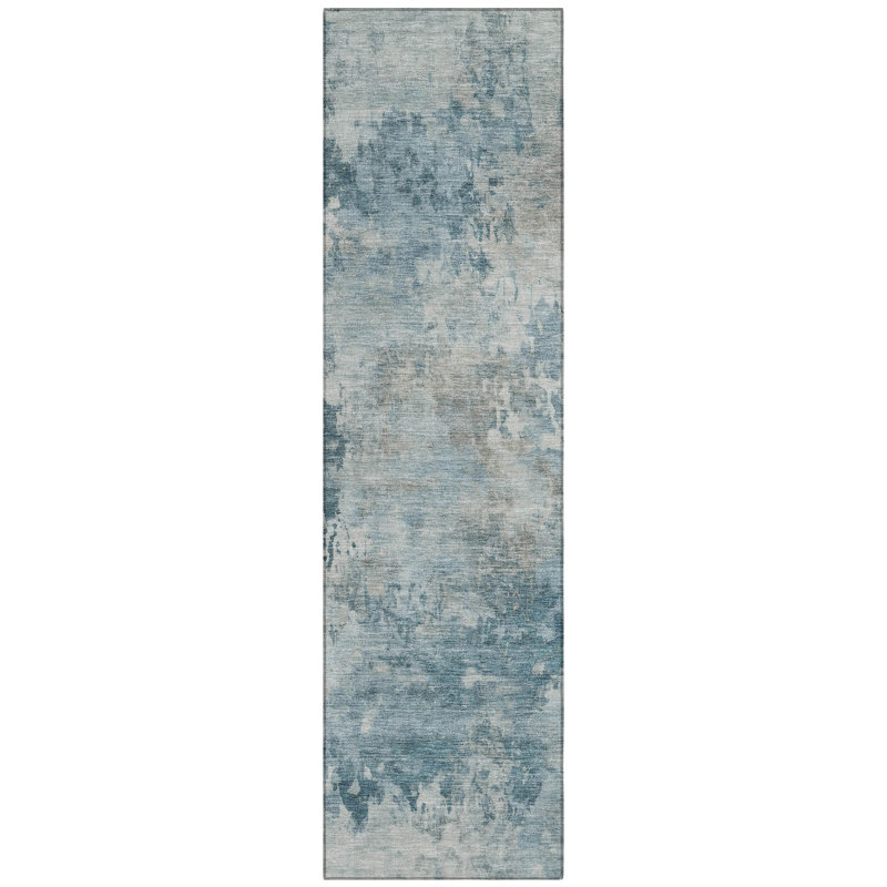 Xhevrie Abstract Indoor / Outdoor Rug, Runner 2'3" x 7'6"