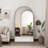 Iron Arch Retro Full Length Mirror With Supporting Feet, For Living Room, Bedroom-1503321428