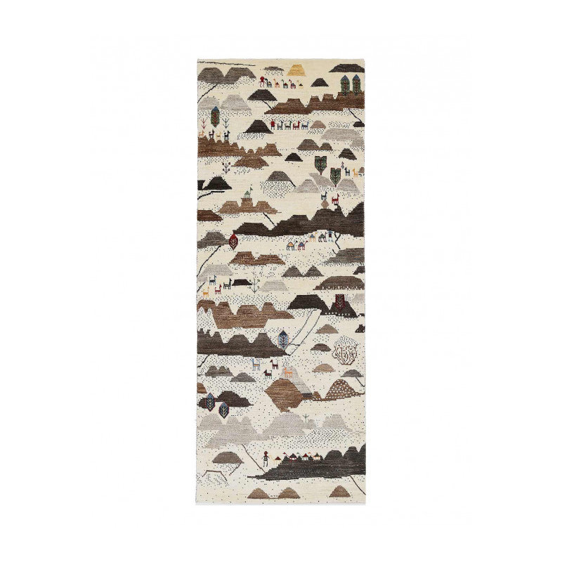Fine Hand Knotted Persian Gabbeh Runner 2'5'' X 6'11''