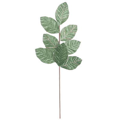 27.6in(s) Slate Green Velvet Glittered Pick