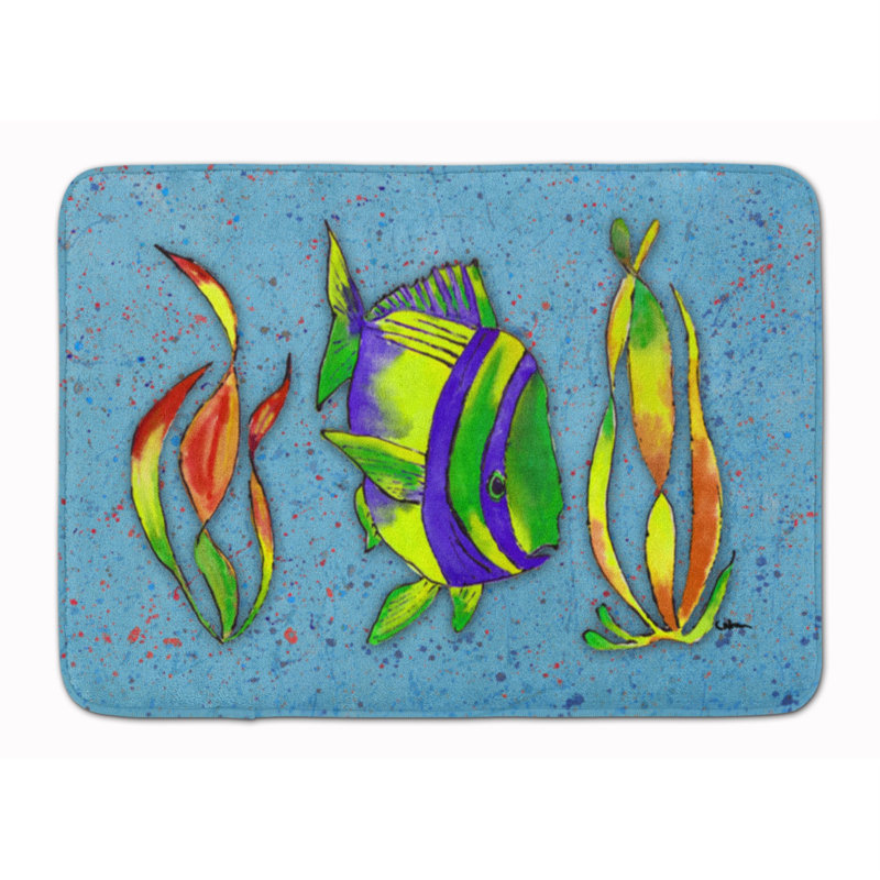 Tapis pour salle de bain Hamako, Bleu