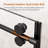 68-72" W * 76" H Stainless Steel Round Tube Frameless Single Sliding Shower Door, 3/8"-thick (10mm) Sgcc Clear Tempered Glass Door, Reversible Installation, Matte Black
