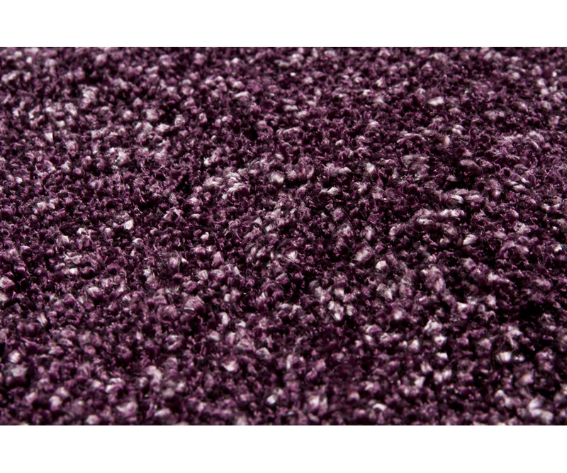 Tapis à poils longs en polyester tissé à la main à motif lilas et orange Nika Authentic, Rectangle 7 pi 9 po x 10 pi 6 po