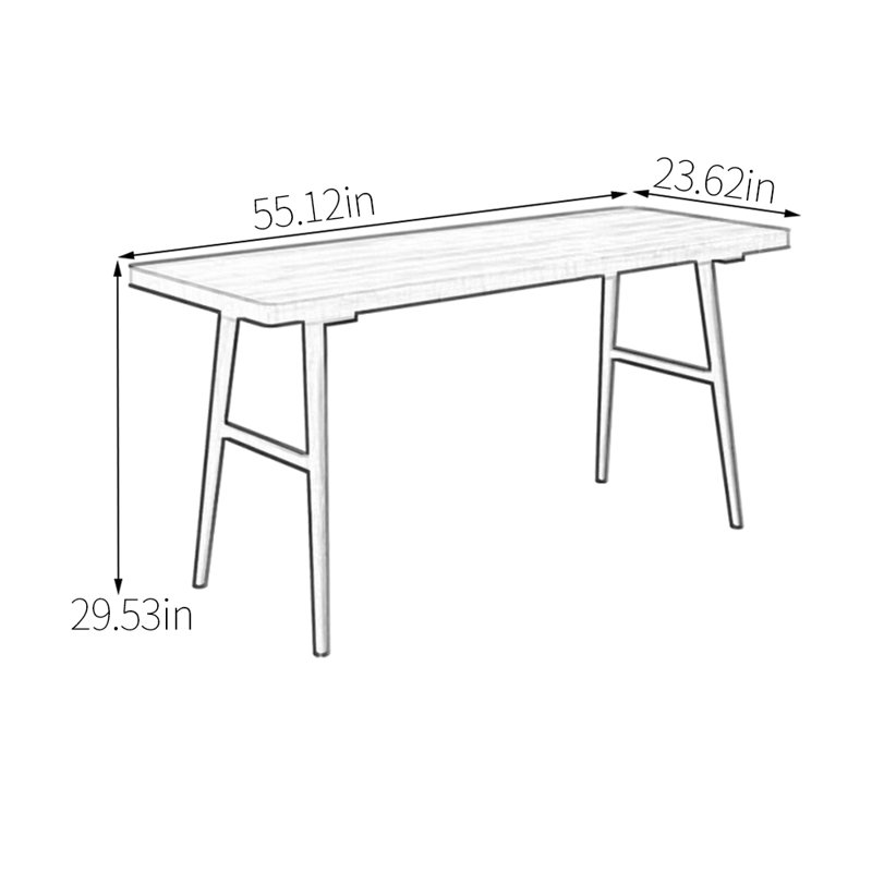 Writing Desk, 29.53" H x 55.12" W x 23.62" D