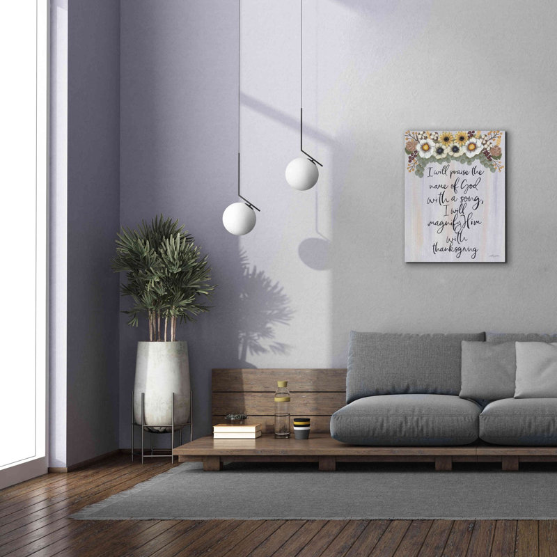 «I Will Praise the Name of God» par Ashley Justice, art mural sur toile giclée, H 34 po x l 26 po x P 1,5 po