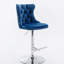 Tabouret de bar pivotant en velours doré d'une hauteur de siège réglable de 25 à 33 pouces-1525761509-1525761514