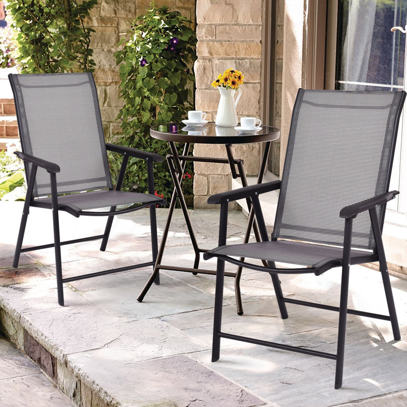 Chaise de jardin pliante en acier